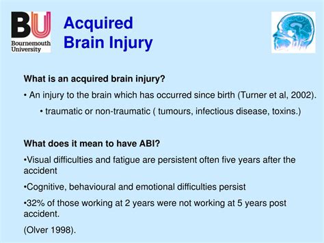 Ppt Rehabilitation Of People With Acquired Brain Injury Bournemouth