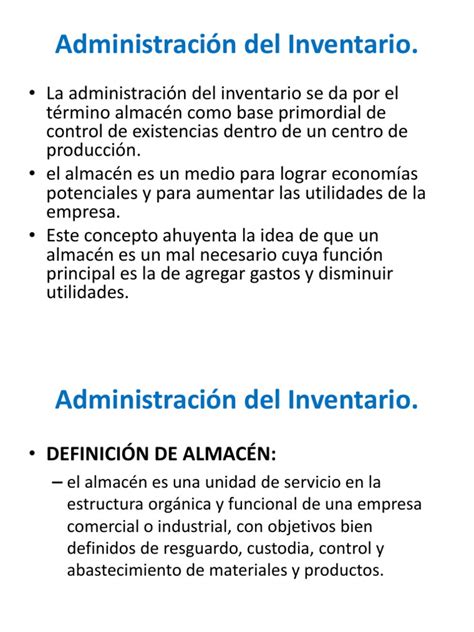 PDF Administración Del Inventario logisticos DOKUMEN TIPS