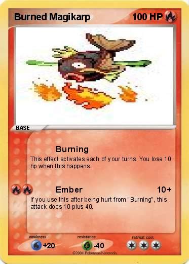 Pokémon Burned Magikarp Burning My Pokemon Card