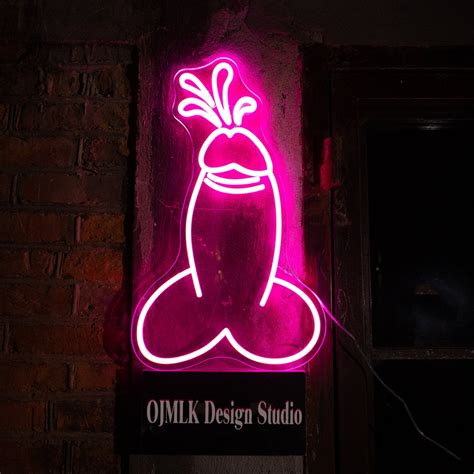 Penis Neon Sign Custom Neon Sign Penis Bachelorette Party Penis Decorations Sexy Penis Logo