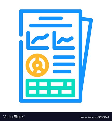 report esg color icon royalty  vector image