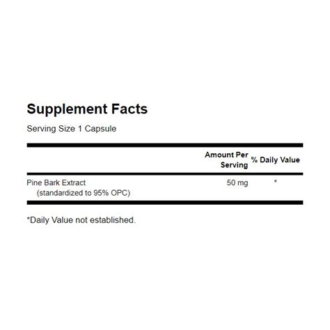 Supliment Alimentar Swanson Pine Bark Extract Mg Capsule