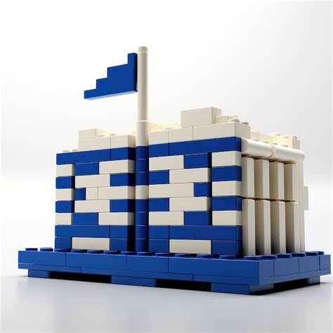 Premium AI Image | A lego model of a building made by legos