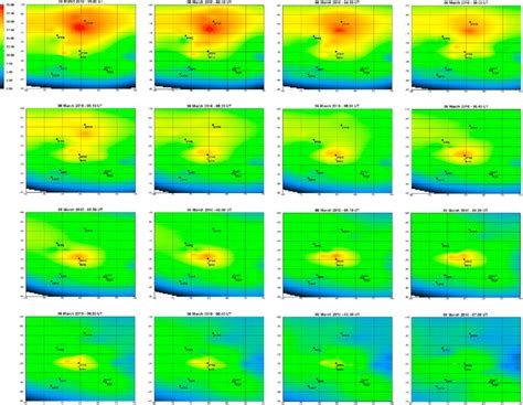 Two Dimensional Maps Of Vertical Total Electron Content VTEC Over An