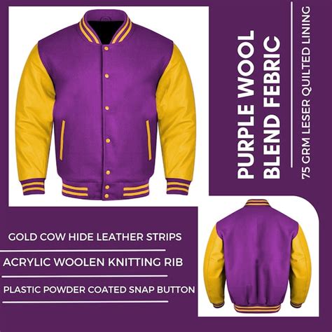 Purple Lettermen Jacket Etsy