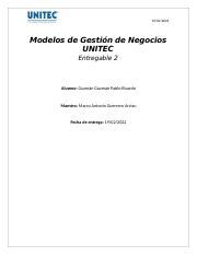 Entregable 2 Gestion de negocios docx 16 02 2023 Modelos de Gestión