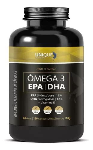 Suplemento en cápsulas Unique Nutrition Ômega 3 Omega 3 EPA DHA sabor