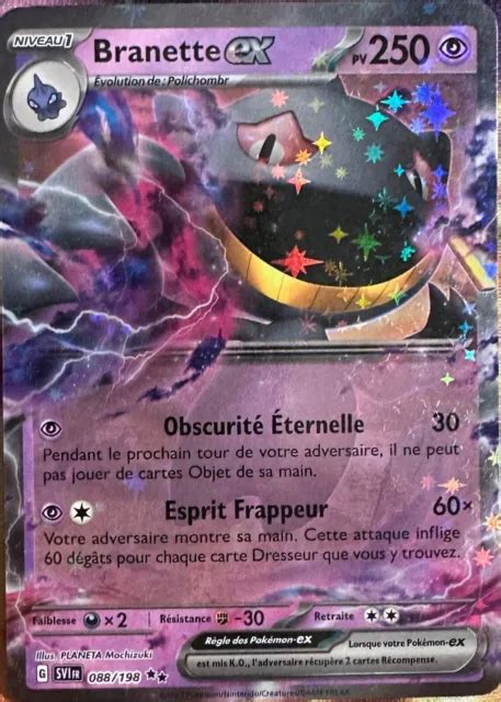 BRANETTE EX 088 198 Ultra Rare EV01 Carte Pokémon Écarlate Et Violet