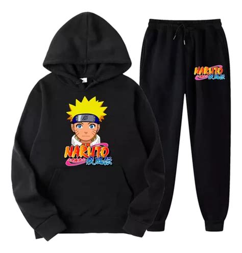 Conjunto Buzo Canguro Y Pantalon Naruto En Varios Diseños Cuotas sin