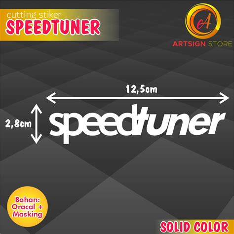 Jual Stiker Speedtuner 12cm Sticker Speedtuner Stiker Oracal Putih