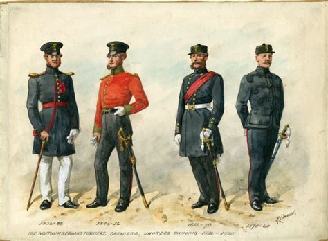 British Army Officers in Dress Uniform, 1836-1880