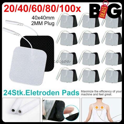 20 100 x TENS Elektroden Pads 4 x 4cm Selbstklebend für TENS EMS