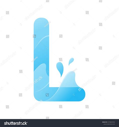 Concept Logo Letter L Wave Flat Stock Vector Royalty Free 1078039763