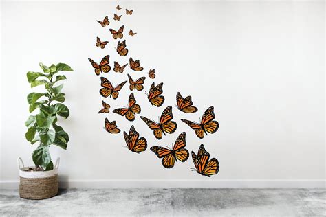 Butterfly Wall Sticker Decorative Butterfly Wall Decal Etsy