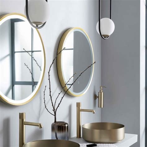 Jtp Vos Brass Led Bathroom Mirror Sanctuary Bathrooms