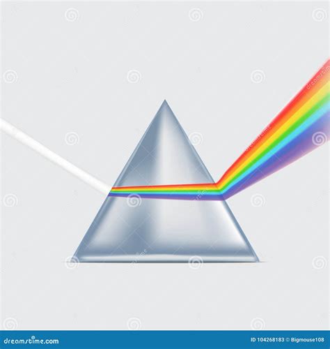 Realistic Prism Light Dispersion Rainbow Spectrum And Optical Effect