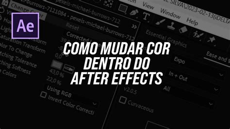 Como Mudar Cor De Qualquer Objeto Dentro Do After Effects Youtube