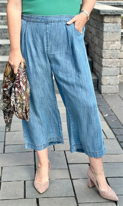 Tencel Wide Leg Crop Pant Revolution Boutique Store