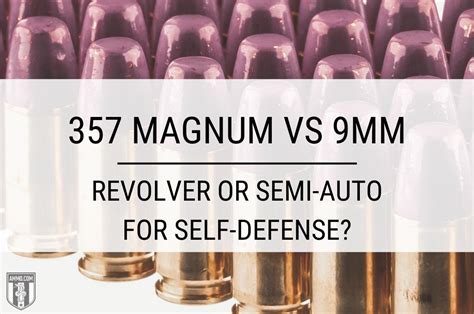 357 Magnum Vs 9mm Handgun Caliber Comparison By