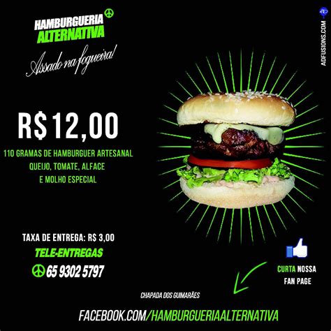 Menu Em Hamburgueria Alternativa Restaurante Brasil