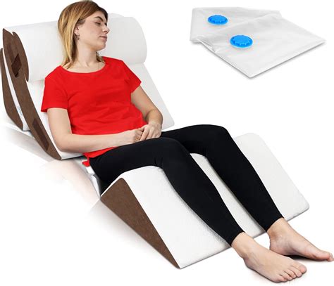 Lunix Lx Pcs Orthopedic Bed Wedge Pillow Set Post Surgery Memory