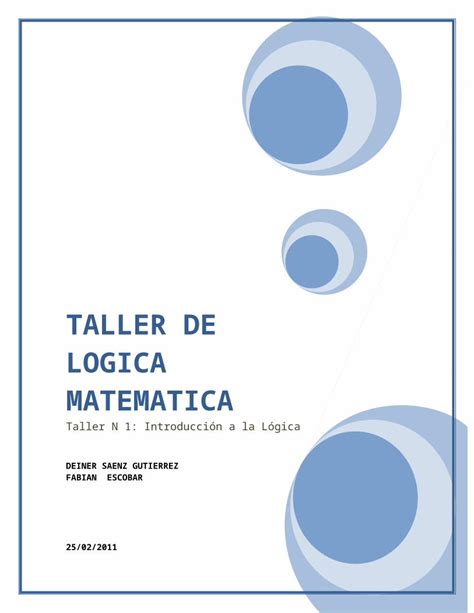 DOCX TALLER DE LOGICA MATEMATICA DOKUMEN TIPS