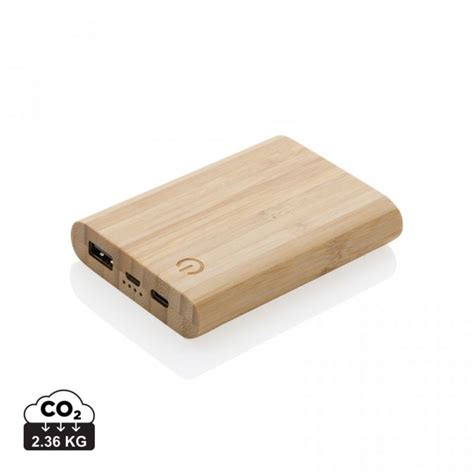 FSC Certified Bamboo 5 000 MAh Powerbank Zeppelin