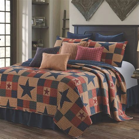 Amazon Vhc Brands Dakota Star Ninepatch California King Quilt Set