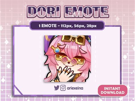 Dori Genshin Impact Emote Smug Twitch Emote Discord Emote Cute Dori ...