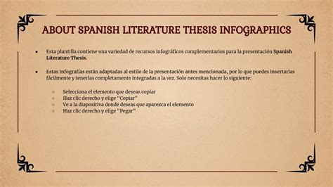 Infografías tesis de Literatura Española Google Slides