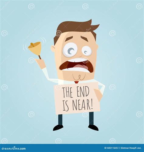 The End is Near Cartoon Man Stock Vector - Illustration of person ...