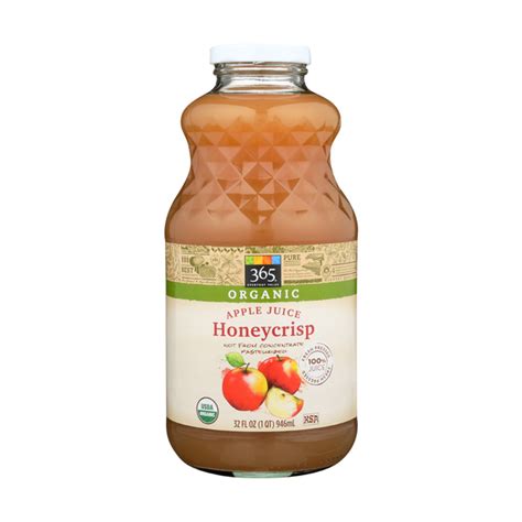 365 Everyday Value Organic Honeycrisp Apple Juice Nutrition