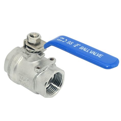 3 4 Npt Female 316 Stainless Steel Full Port Ball Valve Vinyl Handle Wog1000