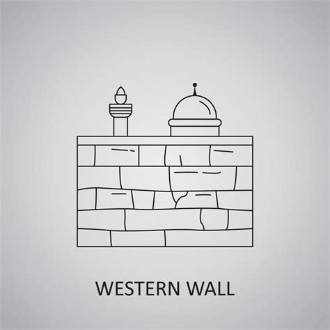 Western Wall in Israel, Jerusalem. Old City 5594407 Vector Art at Vecteezy