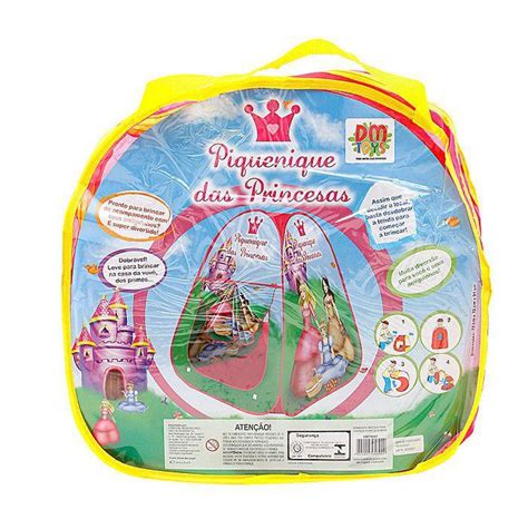 Brinquedo Infantil Barraca Piquenique Das Princesas Rosa Dm Toys