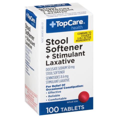 Topcare Stool Softener Stimulant Laxative Tablets