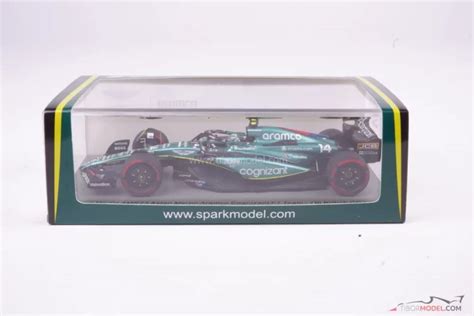 Model Car Aston Martin AMR23 Alonso 2023 British Spark Tibormodel