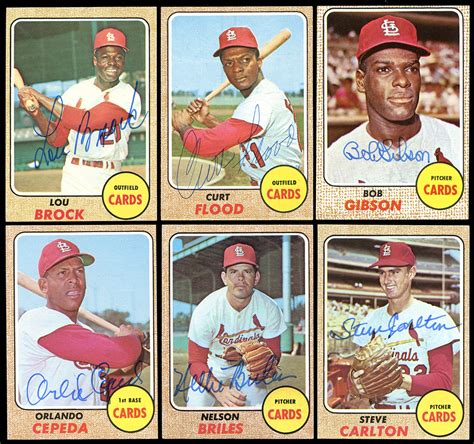 Lot Detail Collection Of 24 1968 Topps St Louis Cardinals Signed