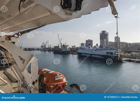 Passenger Ship Docked at Durres Port Editorial Photography - Image of ...