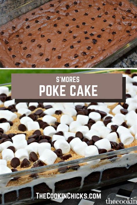 S Mores Poke Cake The Cookin Chicks