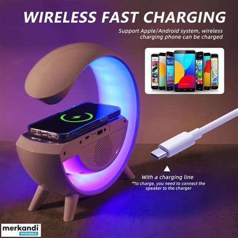 Lampe datmosphère de chargeur sans fil 2023 Nouveau chargeur de haut