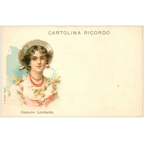 Italie Italia Carte Postale Pr Curseur Litho Vers Donna Costume