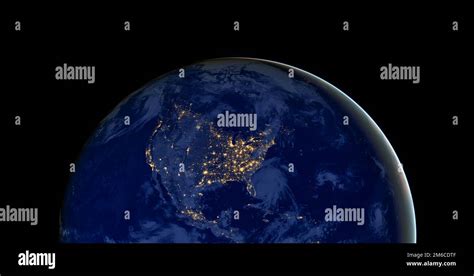 United States of America lights during night as it looks like from ...