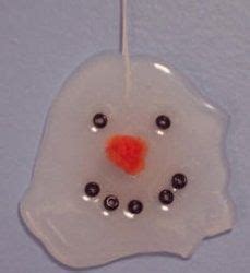 Melted Snowman Ornament Squeeze Hot Glue Onto A Foil Sheet Decorate