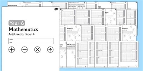 Arithmetic Test Year Practice Papers Ks Sats Twinkl