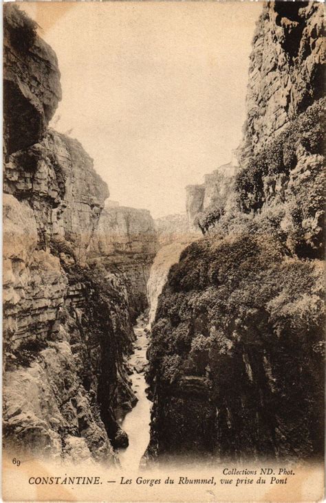 CPA AK CONSTANTINE Les Gorges Du Rhummel Vue Prise Du Pont ALGERIA