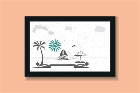 Wall illustration and digital art Frame design 20379181 Vector Art at ...