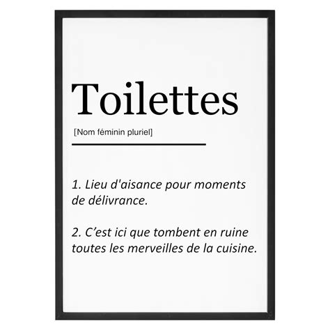 Affiche Toilette D Finition La French Touch