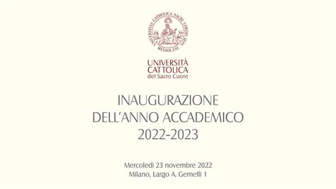 LIVE INAUGURAZIONE DELLANNO ACCADEMICO 2022 2023 YouTube