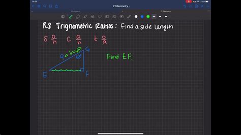 Ixl R Trigonometric Ratio Find A Side Length Youtube